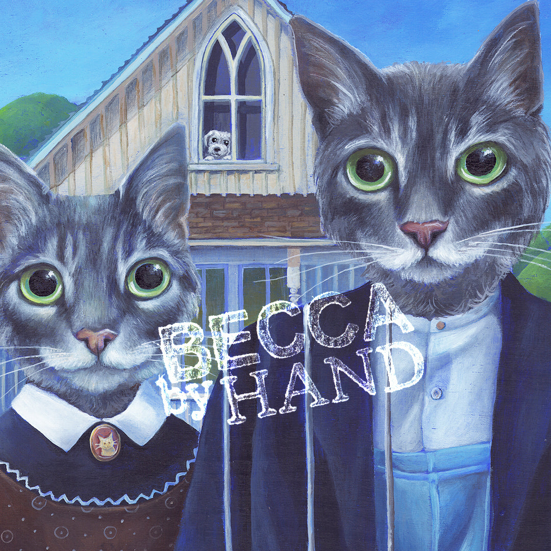 Ameowican Gothic Art Print