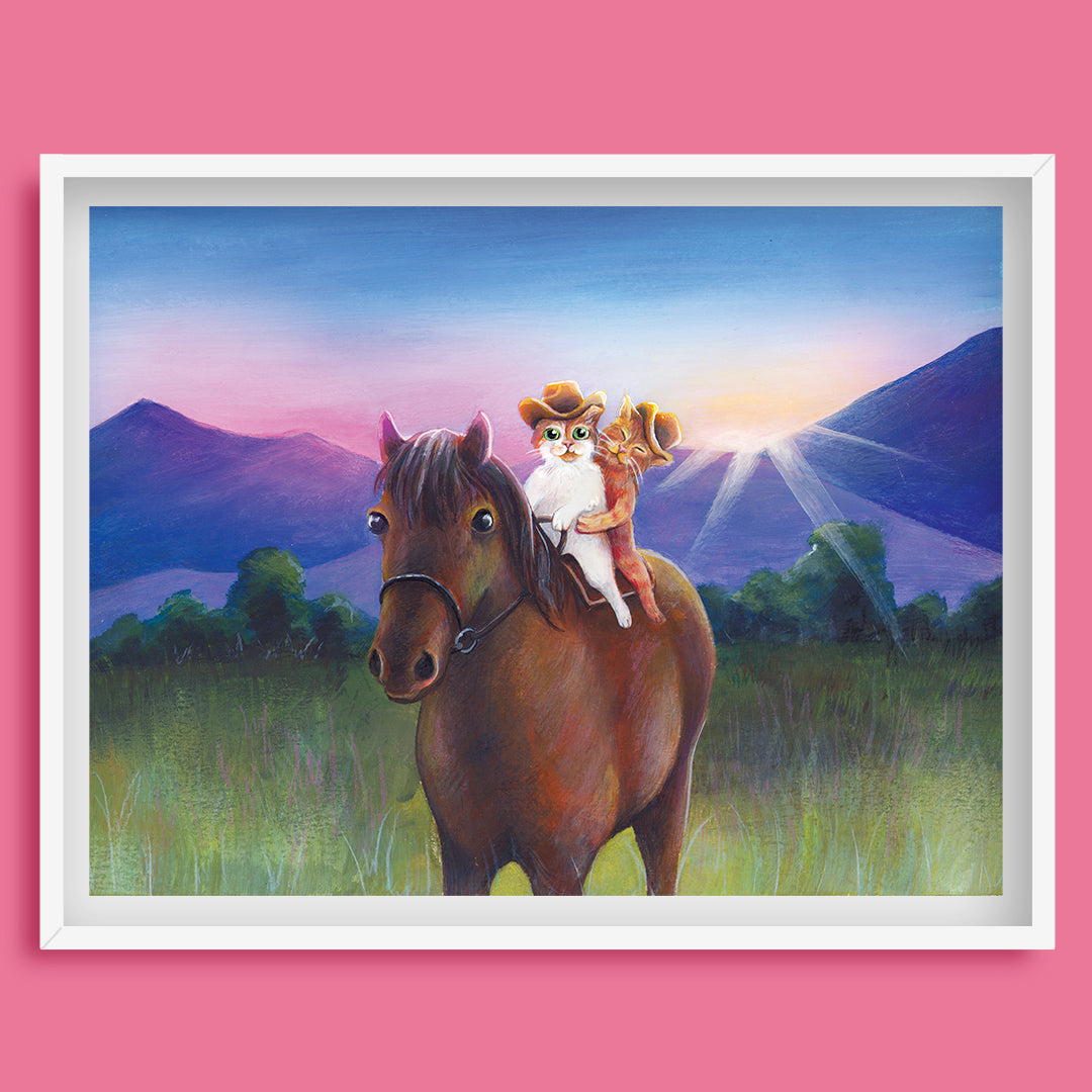 Brokeback Meowntain Art Print
