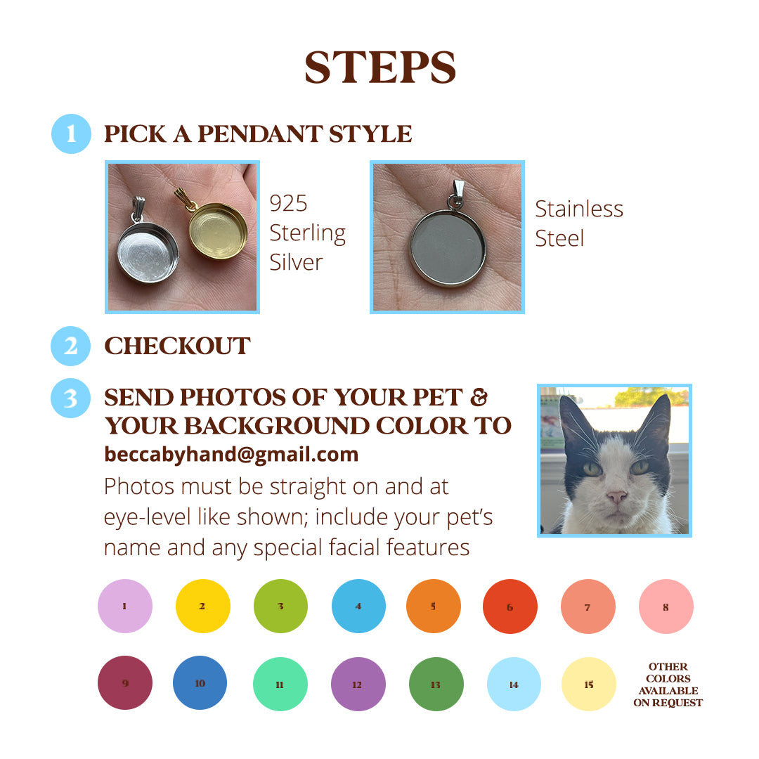 Custom Painted Pet Pendant