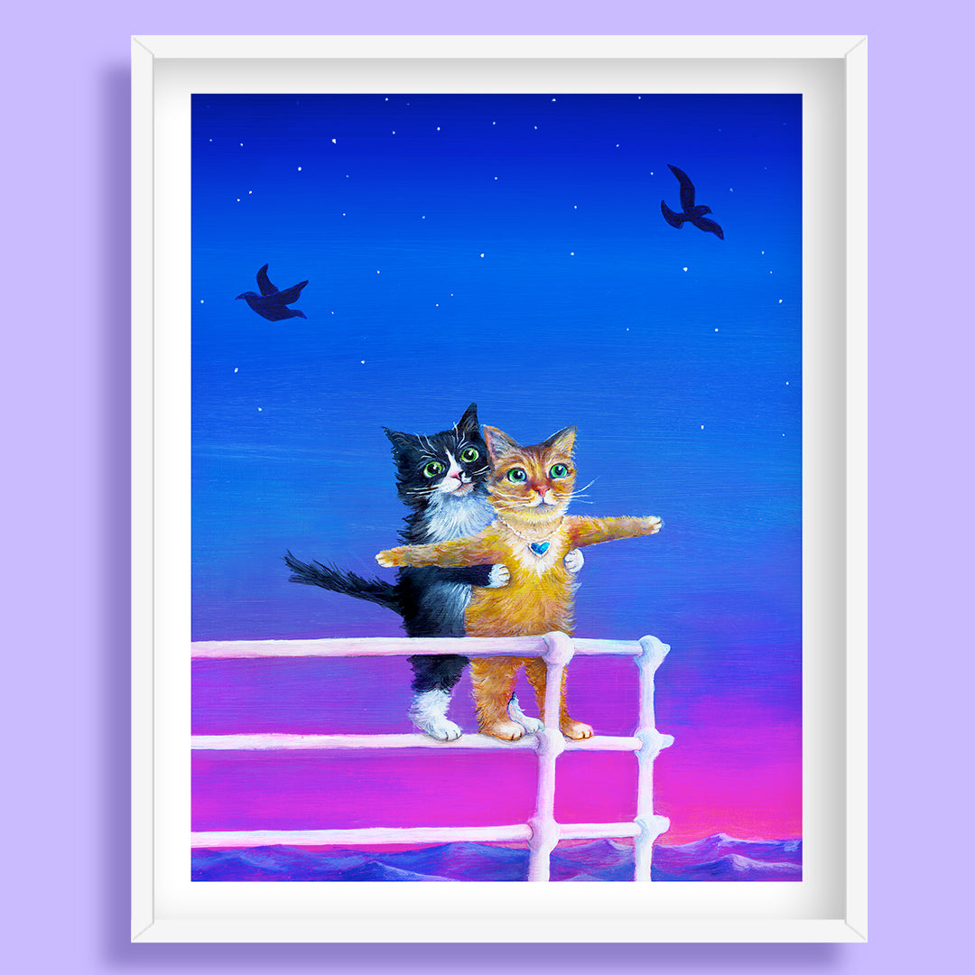 Titanic Cats Art Print