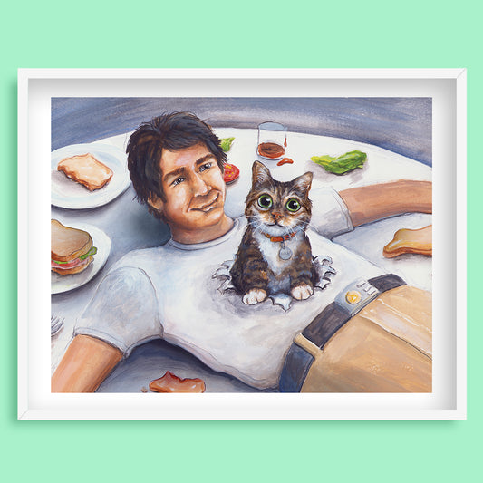 Alien Cat Art Print