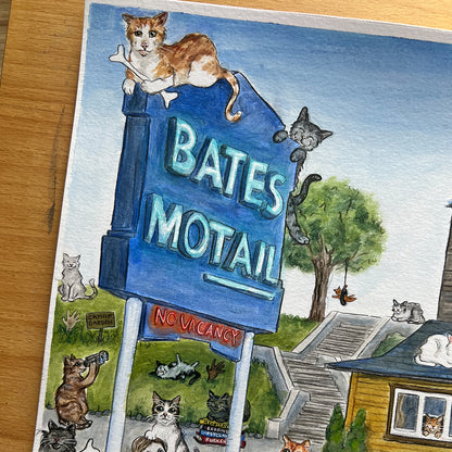 Original Bates Motail Painting