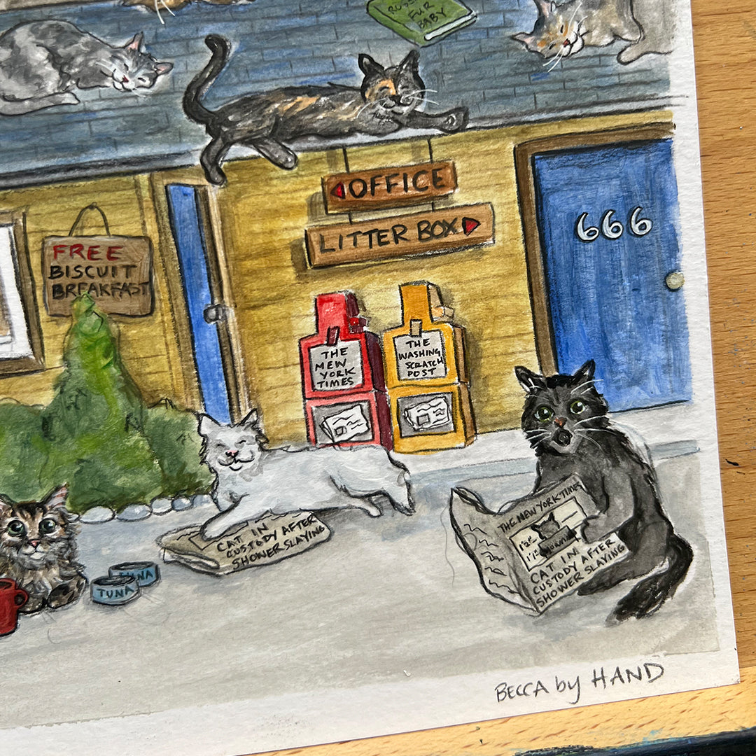 Original Bates Motail Painting