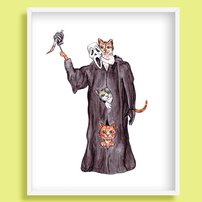 Ghostface Revealed As Cats Art Print