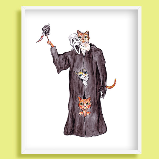 Ghostface Revealed As Cats Art Print