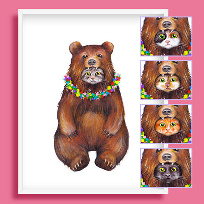 Customizable Midsommeow Bear Art Print