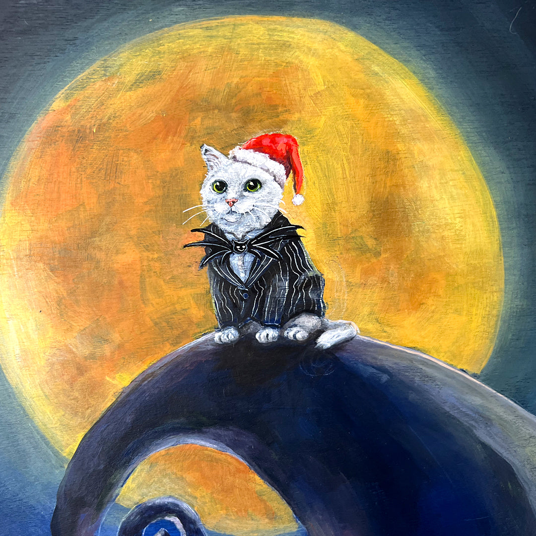 Original Nightmare Before Catmas Painting