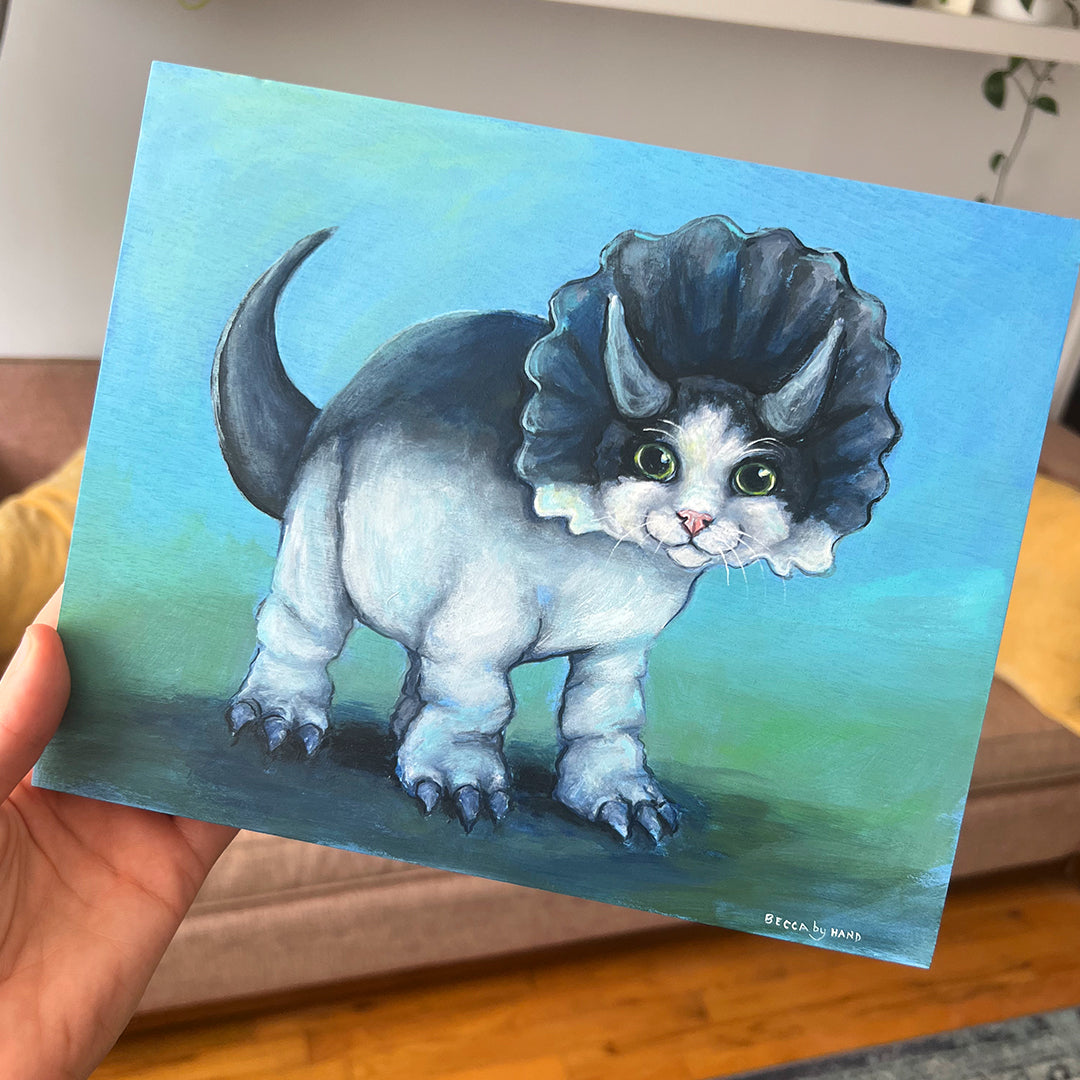 Original Triceracat Painting