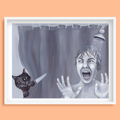 Psycho Cat Art Print