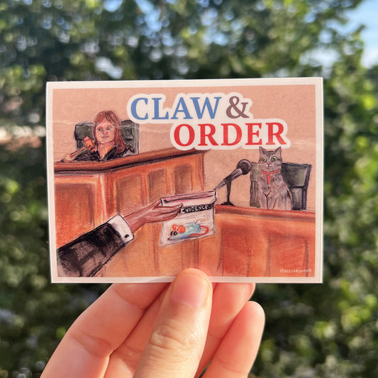 Claw & Order Sticker