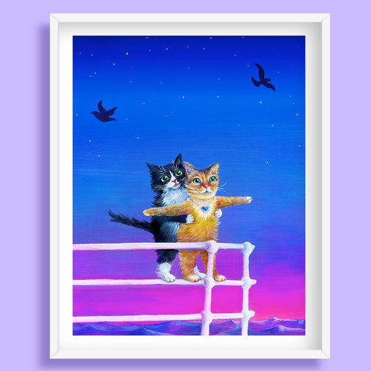 Titanic Cats Art Print